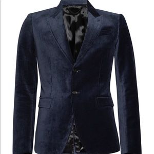 Burberry Prorsum Navy velvet blazer NWT